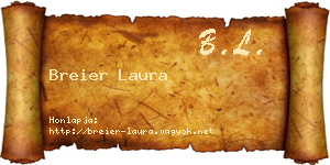Breier Laura névjegykártya